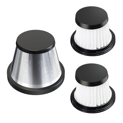 3個セット ZX-107 / ZX-109に適応 車用掃除機 ハンディクリーナーの交換部品 1個ステンレスフィルター+2個HEPAフィルター